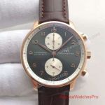 Swiss Fake IWC Portugieser Chronograph Rose Gold Grey IW371482 Watch
